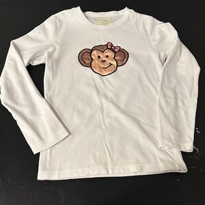 Vintage Aeropostale White Long Sleeve Tee with Monkey Graphic